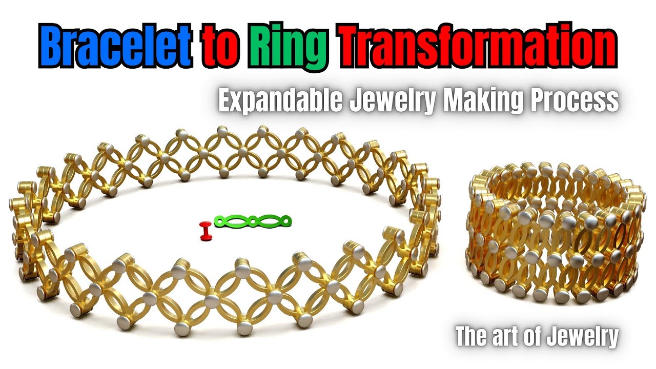 How to Making a Bracelet to Ring Transformation | 2 In 1 Folding Retractable Bracelet Ring