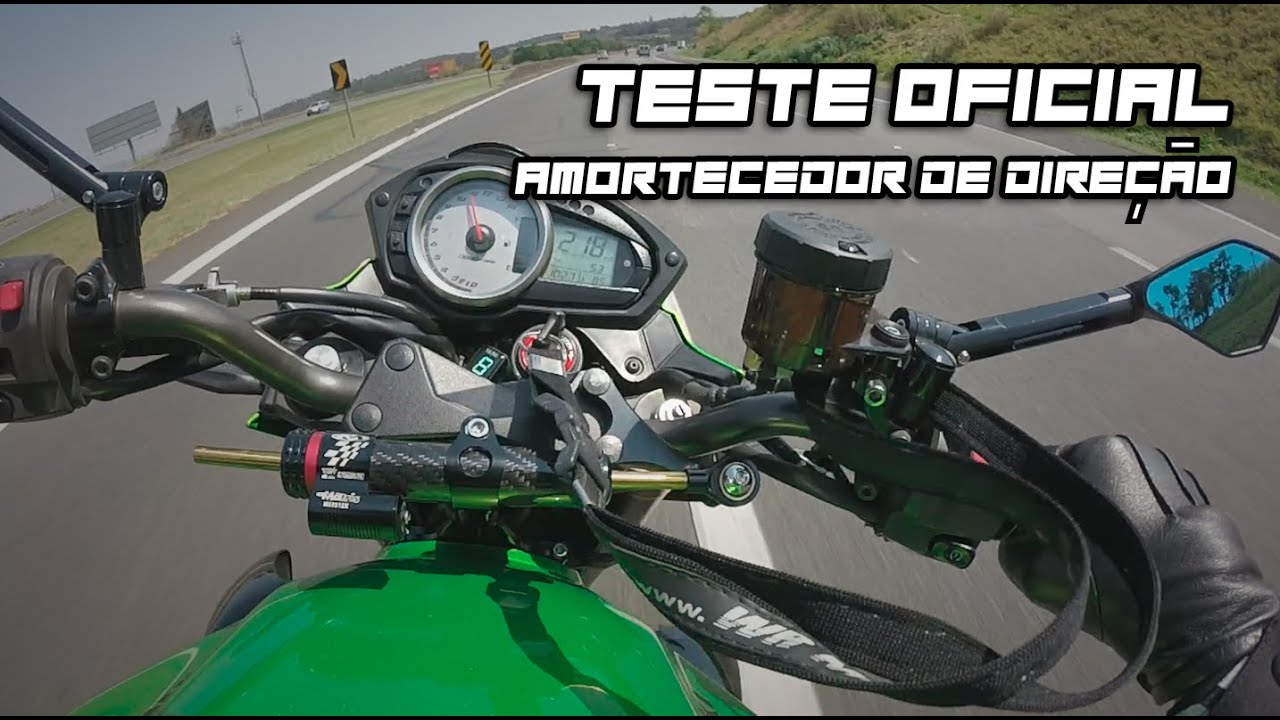 Role Z750 e Triumph Street Triple RS / Teste oficial amortecedor de direção z750.