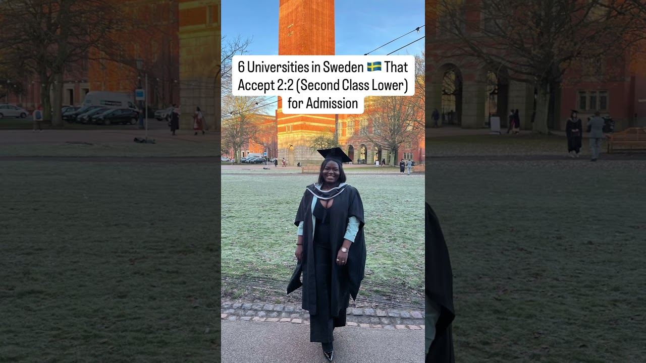 6 Universities in Sweden 🇸🇪 That Accept 2:2 (Second Class Lower) for Admission
