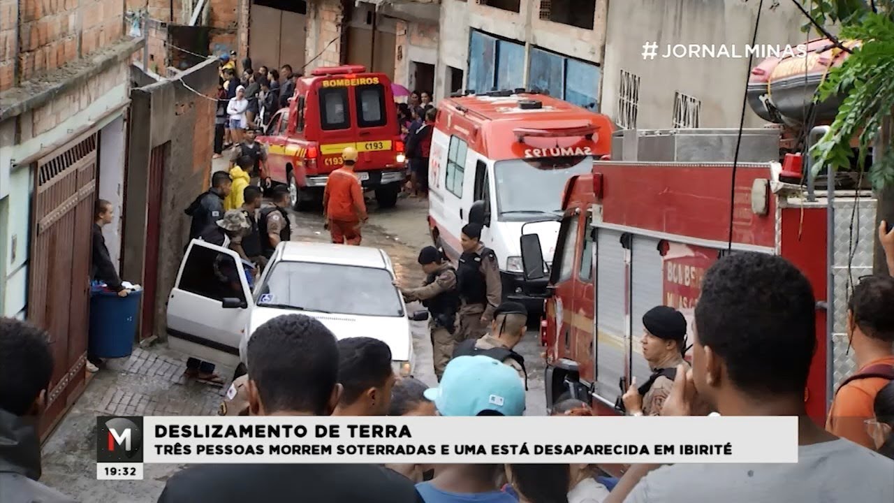 TRÊS PESSOAS MORREM SOTERRADAS EM DESLIZAMENTO EM IBIRITÉ - Jornal Minas