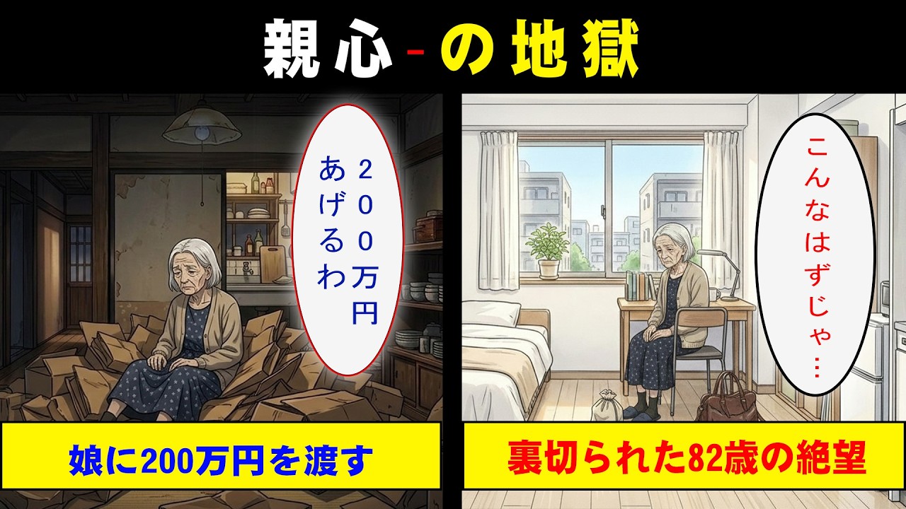 【漫画】【82歳の遺言】200万円を娘に渡した結果、私は地獄を見た。手遅れになる前に知って。