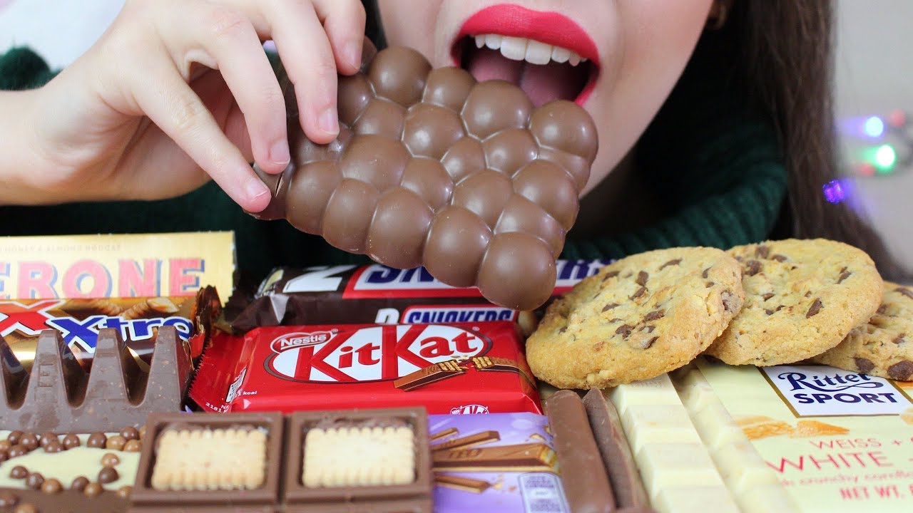 ASMR POPULAR CHOCOLATE Eating | Twix, Milka, Kitkat, Ritter (Eating Sounds)