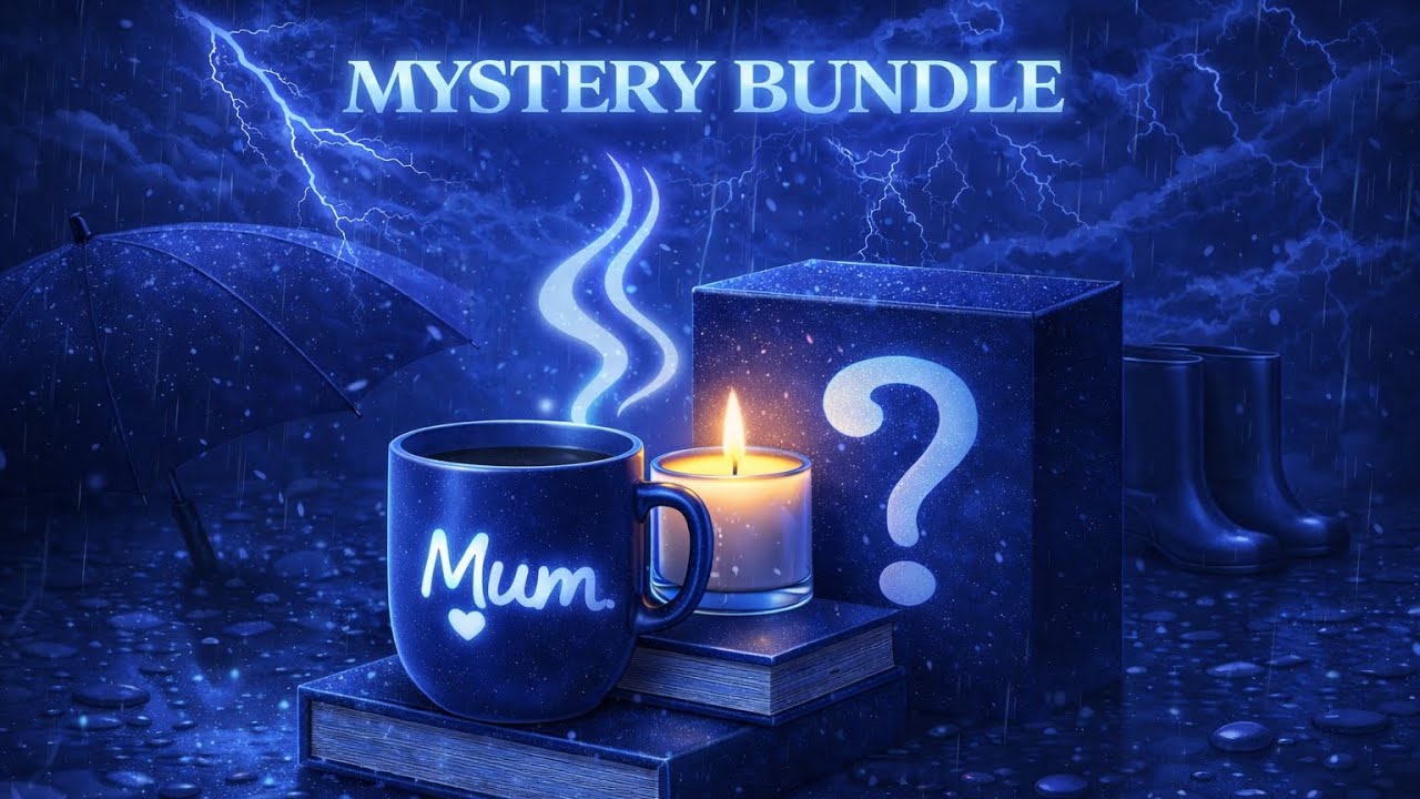 📚☔ 20-Item Rainy Day Bookish Mystery Bundle | Cozy Stationery Picking