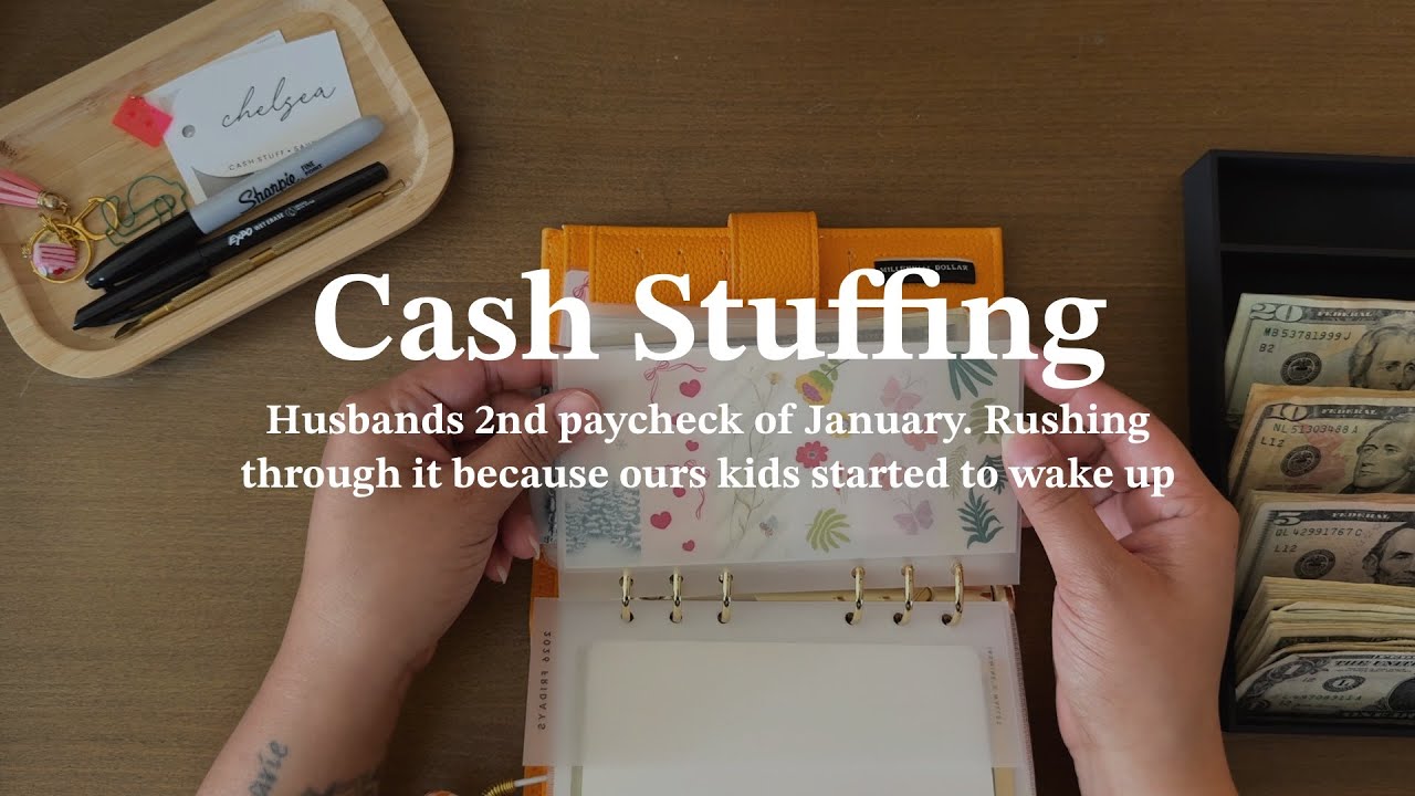 CASH STUFFING | Husbands Second 9-5 Paycheck | Pay period Jan 23rd - Feb 6th | $850