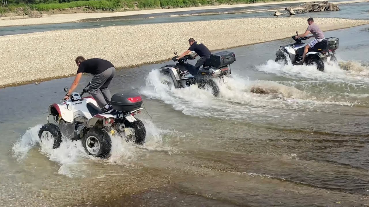 [Testing endurance] Kymco Maxxer 450i Linhai 500 Deluxe and Linhai M550L EPS riverside play ATV