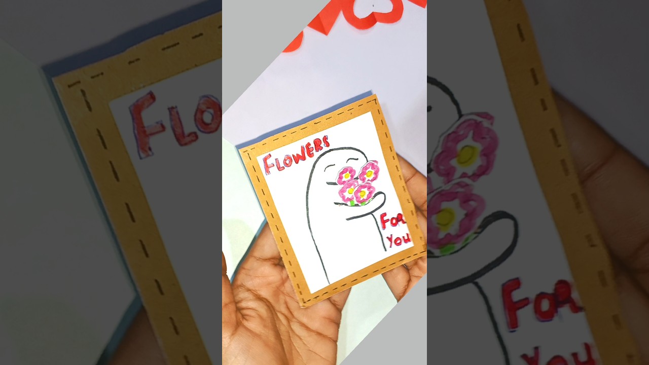 🤩 CUTE Flower Bouquet Card for Valentine's Day! 💘