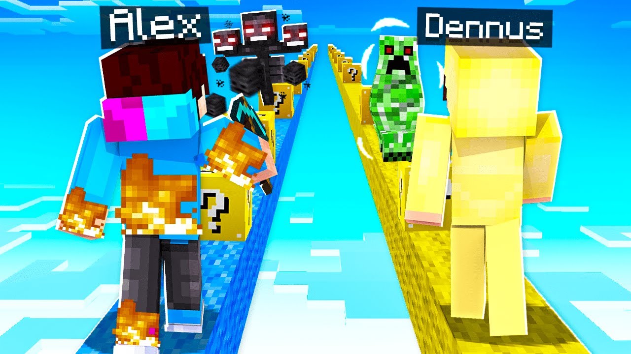 Ik SPEEL Een LUCKY BLOCK Race in MINECRAFT!