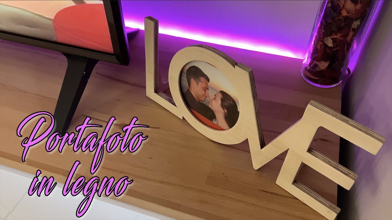 Porta foto in legno - progetto con il laser #laser #faidate
