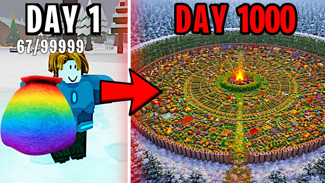 1000 Days To Build Best Base in 99 Nights In The Forest