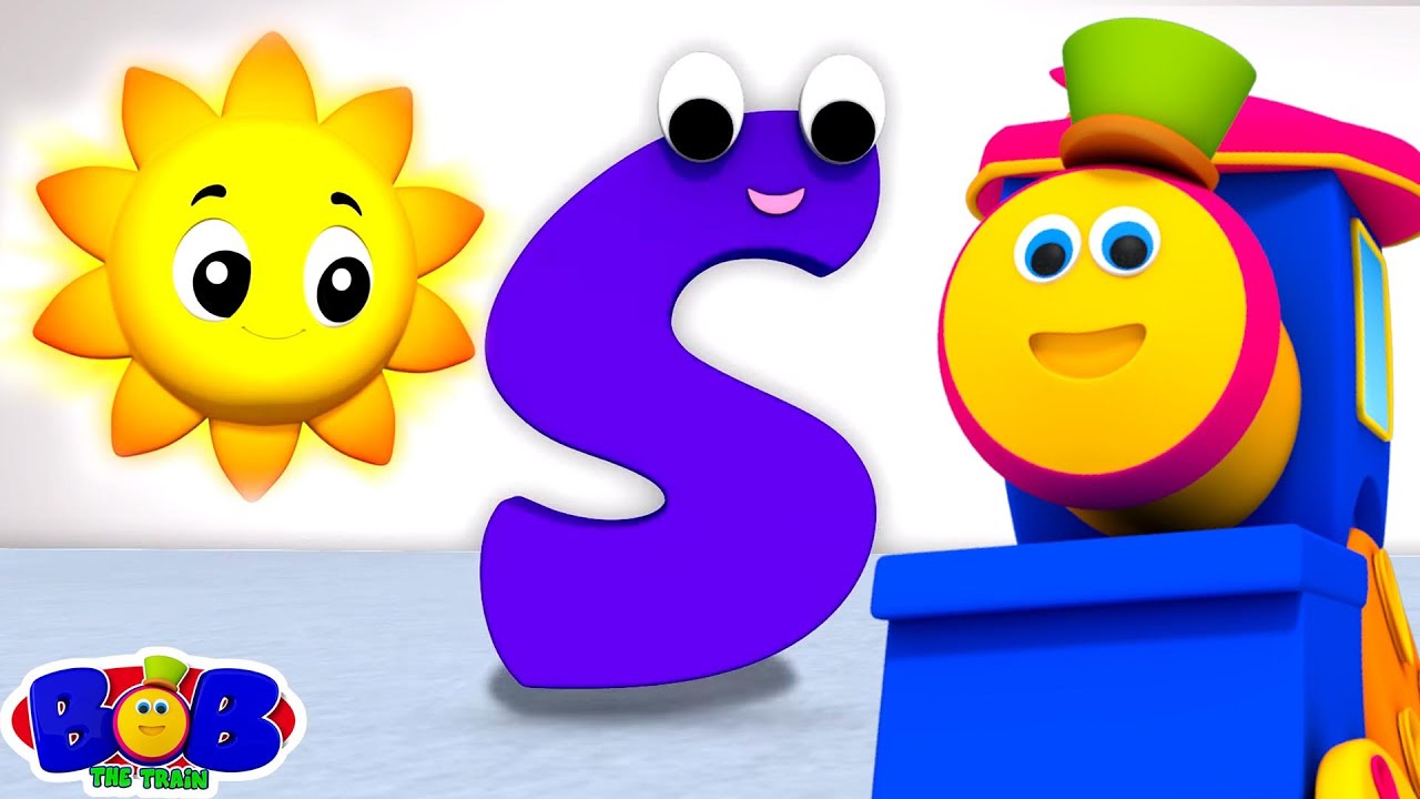 Letter S Song, S For Sun, Learn Alphabet Sound & Names with Bob The Train