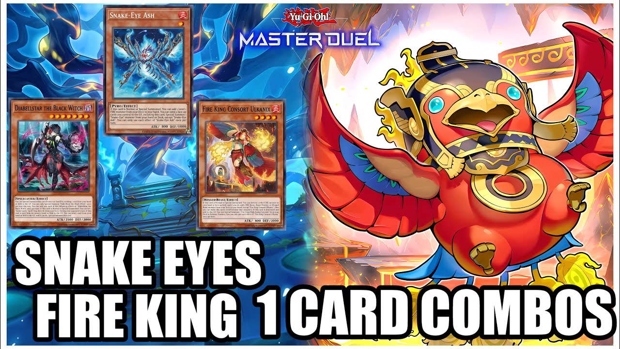 SNAKE EYES FIRE KING | ALL 1 CARD COMBOS! (Guide)