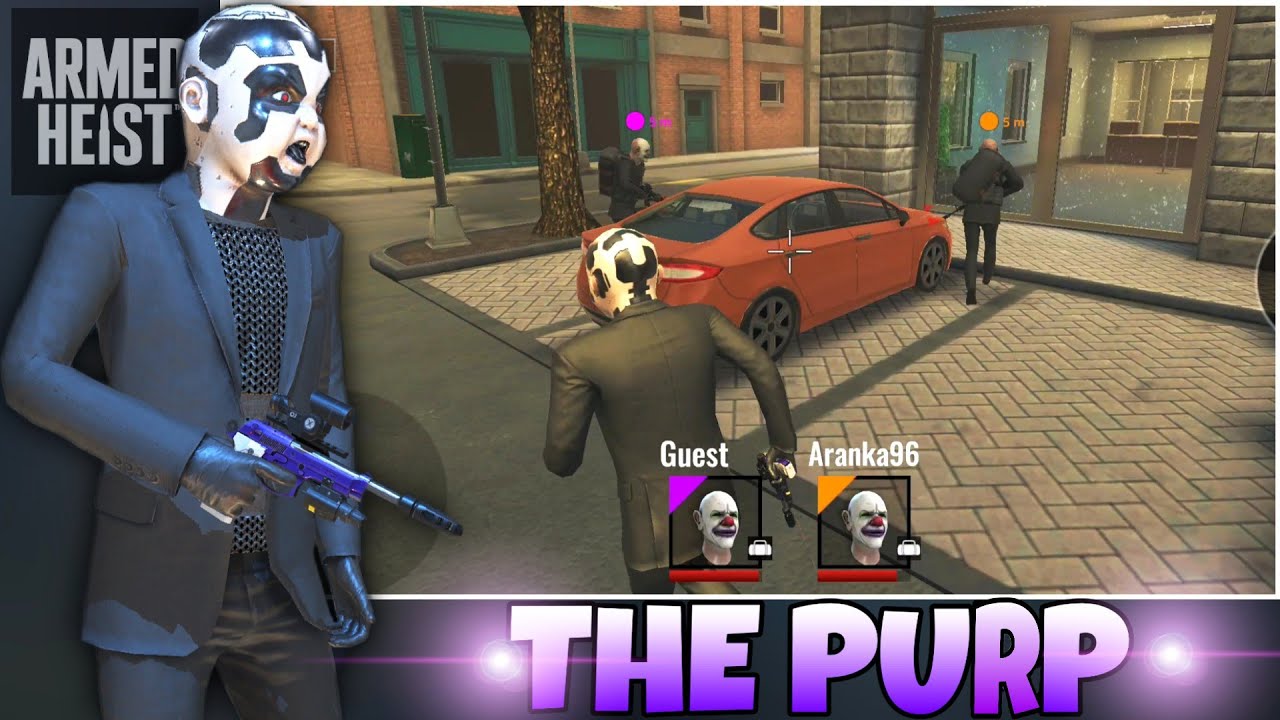 Armed Heist - Unlocked New Bishop 9 Skin ( The Purp ) Multiplayer Gameplay ( IOS, Android )