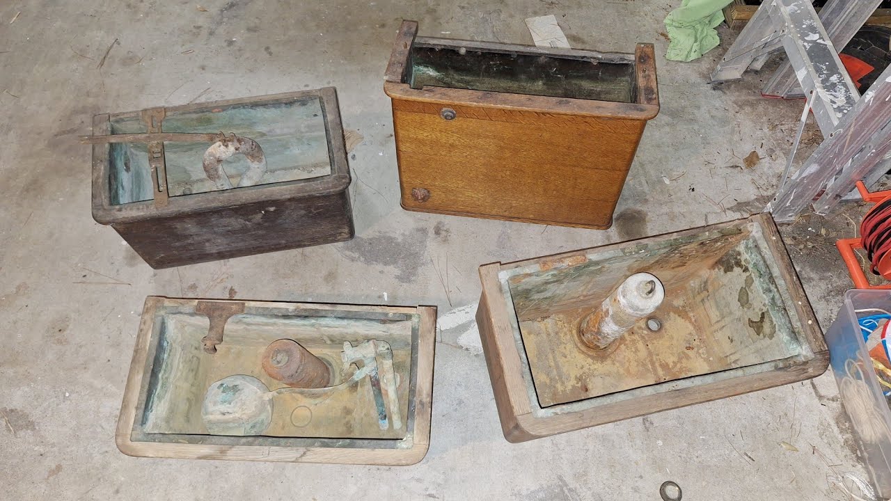 Authentic Victorian Era Wooden Toilet Tanks