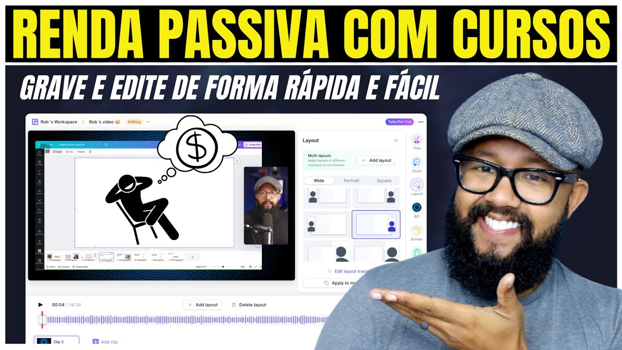 RENDA PASSIVA ONLINE 2024  com Cursos - Como Gravar, Editar e FATURAR $