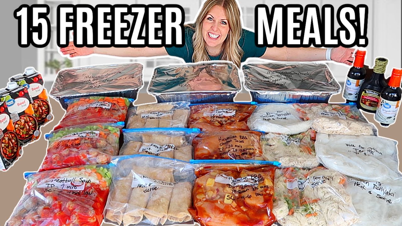 15 EASY Healthy Freezer Meals - Instant Pot, Slow Cooker, and Oven