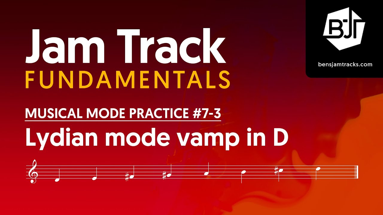 D Lydian mode vamp Jam Track - BJTF #7-3