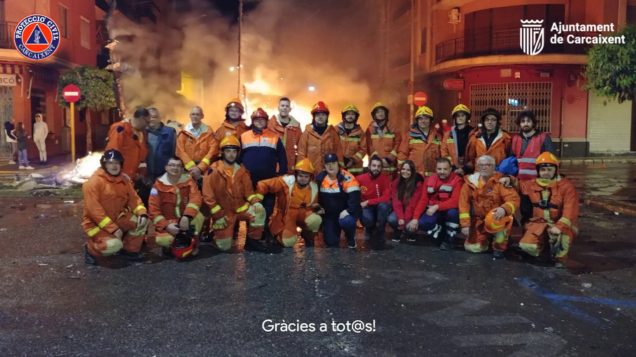 Protecció Civil de Carcaixent - Falles 2019 (Nit de la cremà)