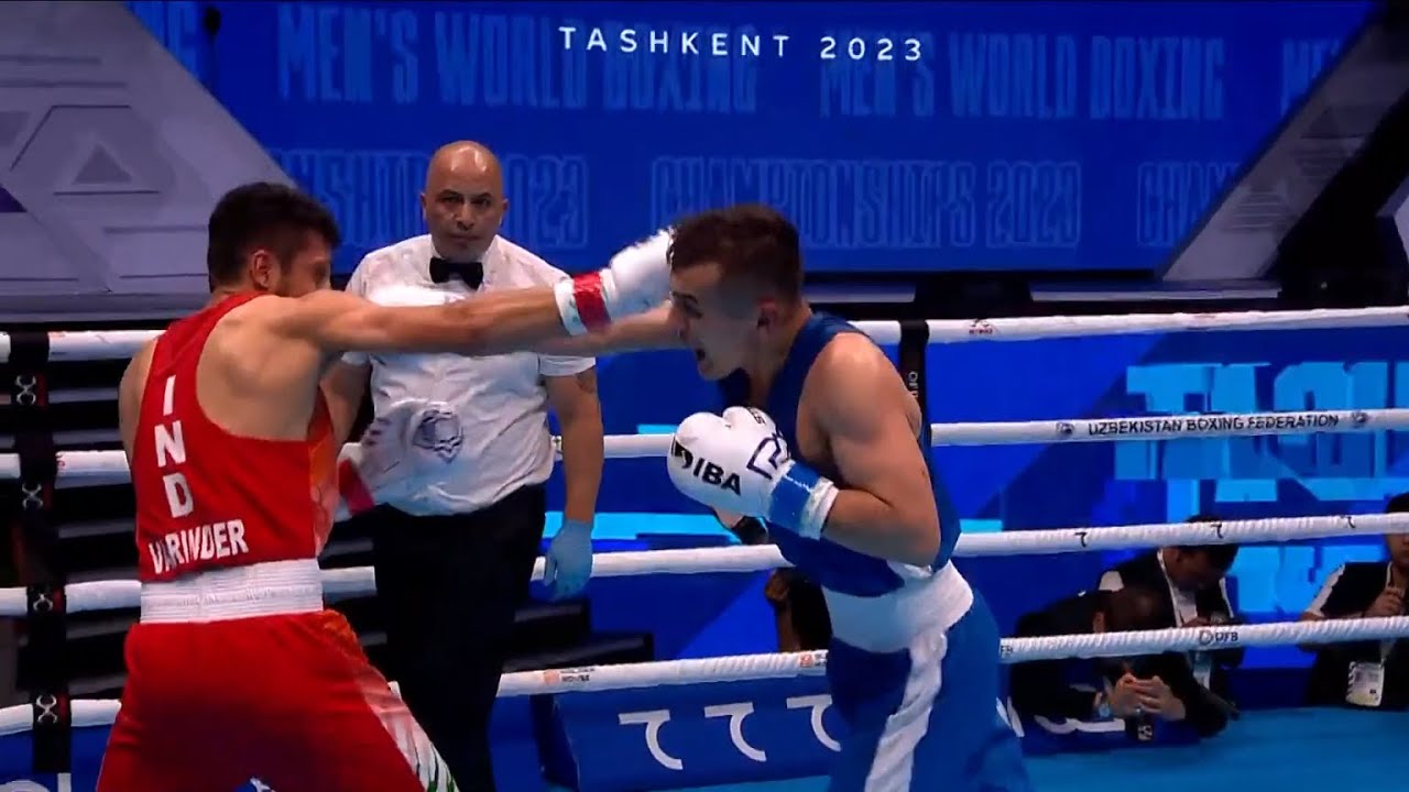 R64 (60KG) VARINDER SINGH (IND) vs TURSUNOV MUJIBILLO (UZB) | IBA World Boxing Championships 2023