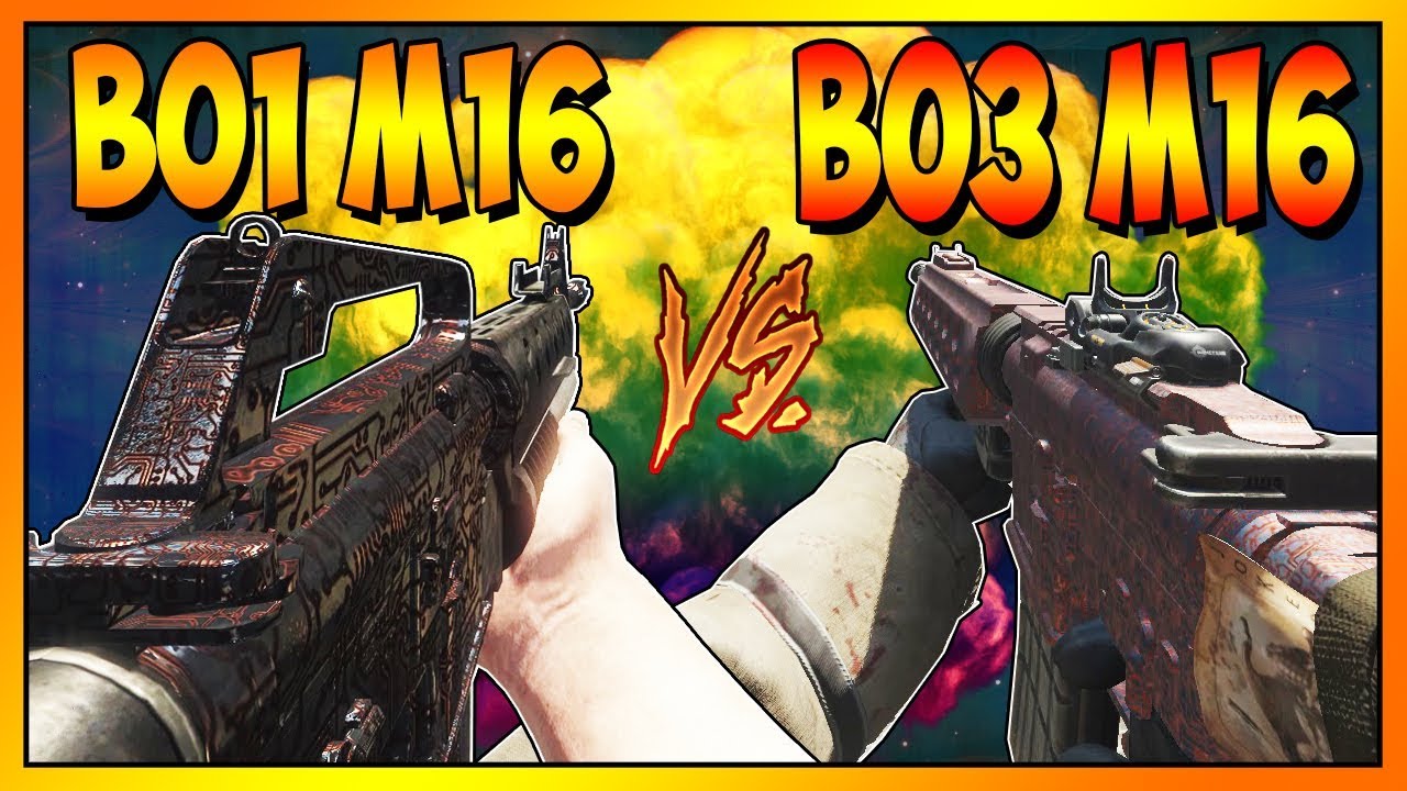 BO1 M16 V.S BO3 M16 ON HIGH ROUNDS - CALL OF DUTY ZOMBIES (BO1, BO3)