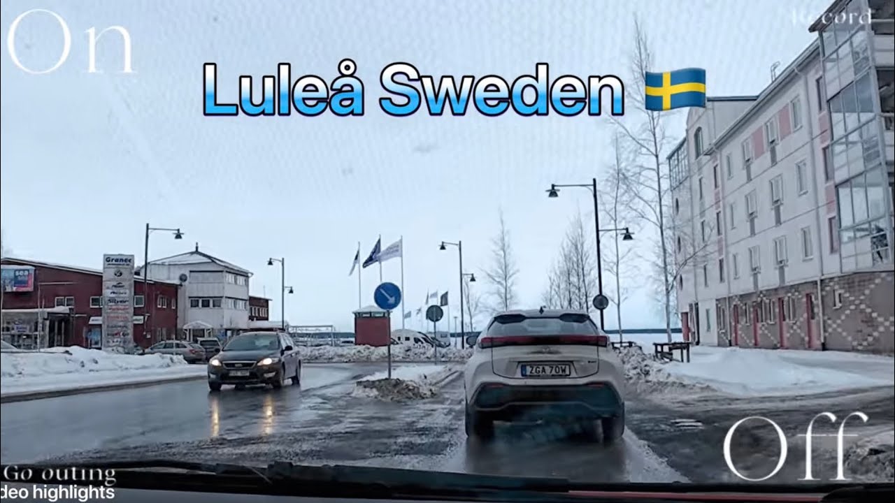 Beautiful Luleå in Winter: Scenic City Drive (Swedish Lapland) SE #luleå 