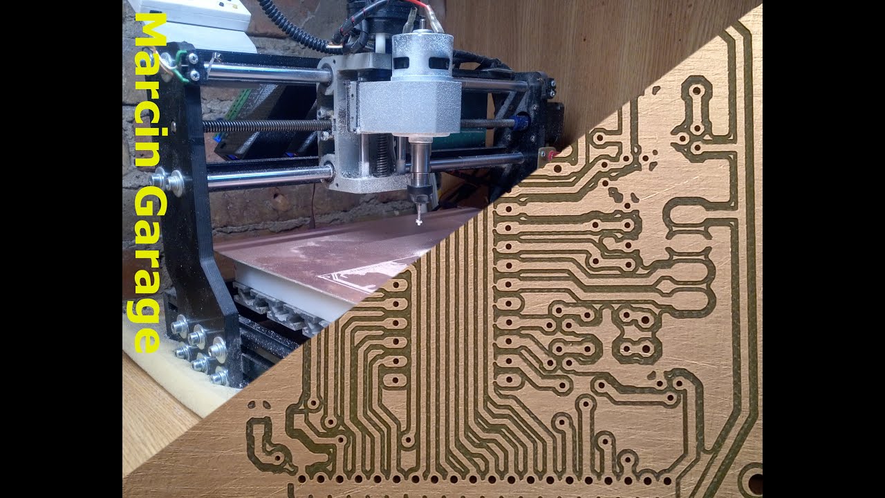 Wykonanie  płytki drukowanej PCB na frezarce CNC Homemade PCB on CNC 3018