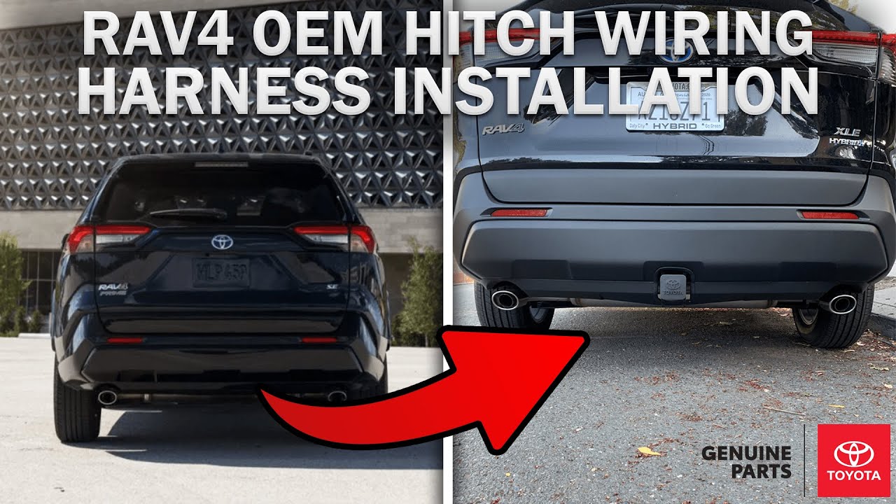 RAV4 2019-2023 OEM HITCH WIRING HARNESS INSTALLATION + REATTACHING BUMPER PARTS