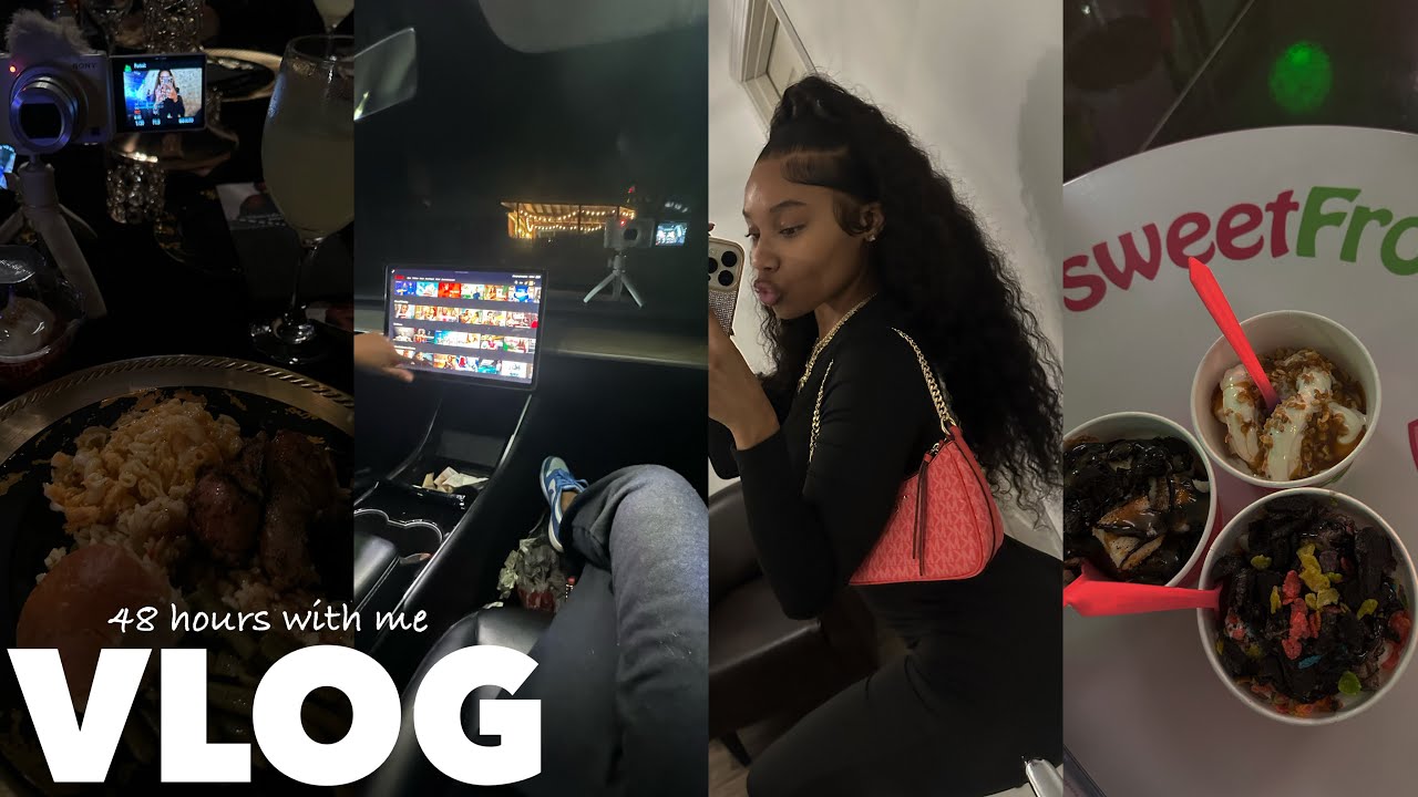 VLOG | ПРОВЕДИТЕ 48 ЧАСОВ СО МНОЙ (Gettin Cute, Engagement Party, Applebees, Icecream Dates при у...