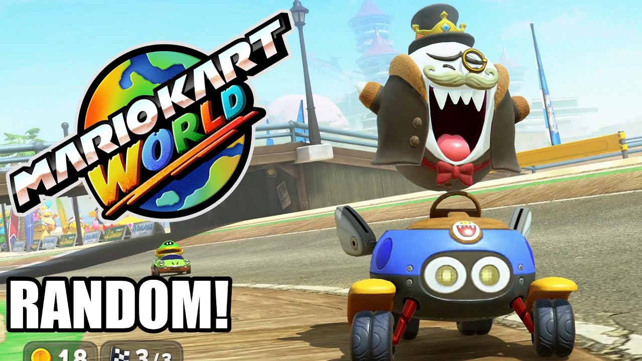 4 Random Mario Kart World Races as King Boo (No Commentary, 4K60FPS)