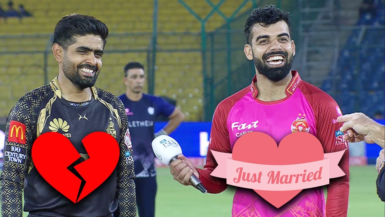 Shadab Khan Clarifying Danny Morrison That Babar Azam is not Married | HBL PSL 8 | MI2A