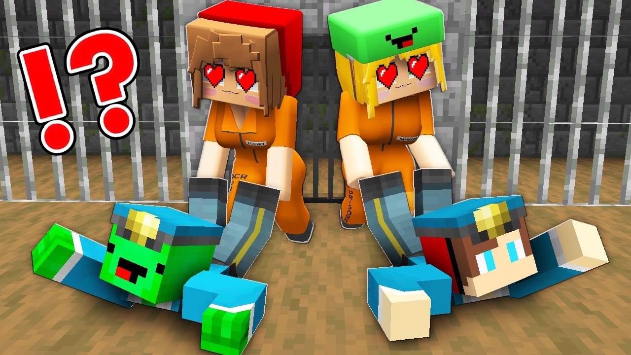 PRISONER Girls TRAPPED for Mikey and JJ in PRSION in Minecraft - Maizen