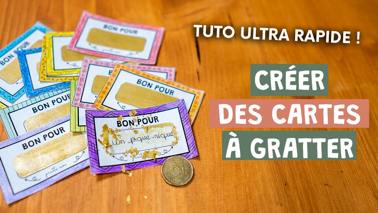 CR&Eacute;ER DES CARTES &Agrave; GRATTER  : Tuto ultra rapide et facile pour faire ses tickets &agrave; gratter !