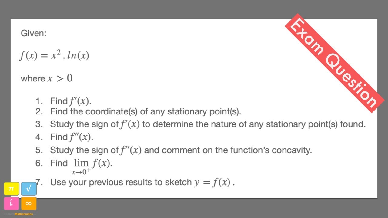 Calculus Exam Question : IB Analysis & Approaches Higher Level - IB HL Math AA & AP Calculus BC
