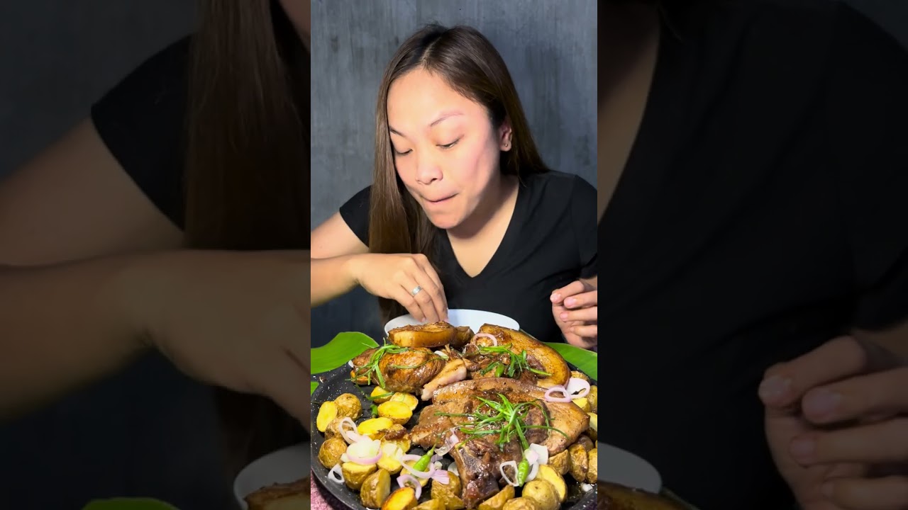 PORK STEAK MUKBANG | Ang Sherep! 