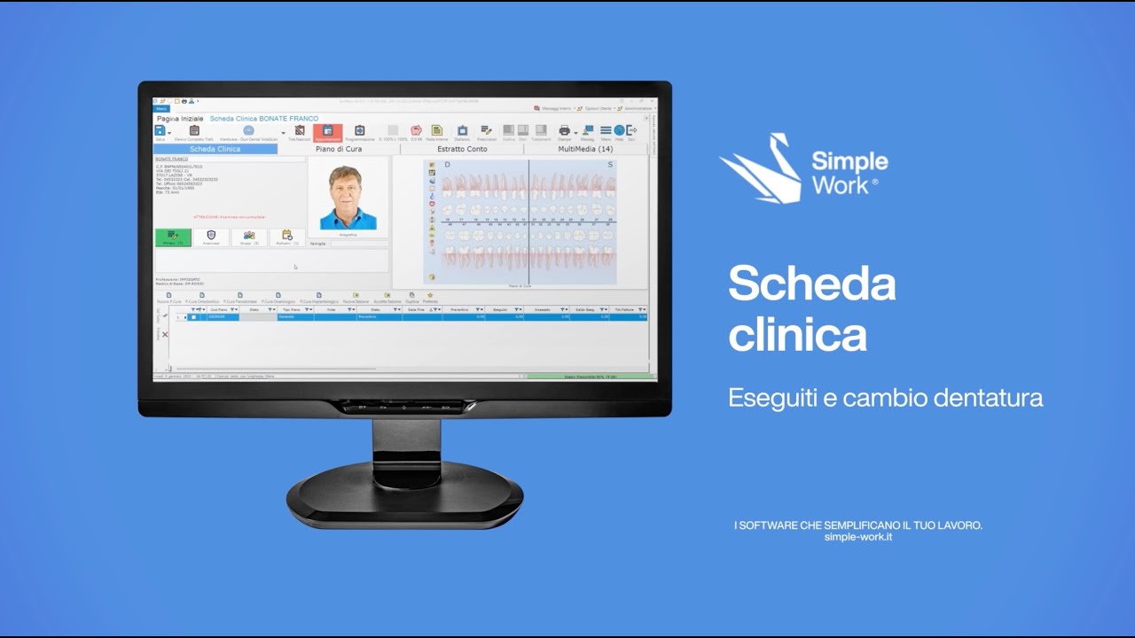Come dare un eseguito in base al medico e cambiare la dentatura in SWMain