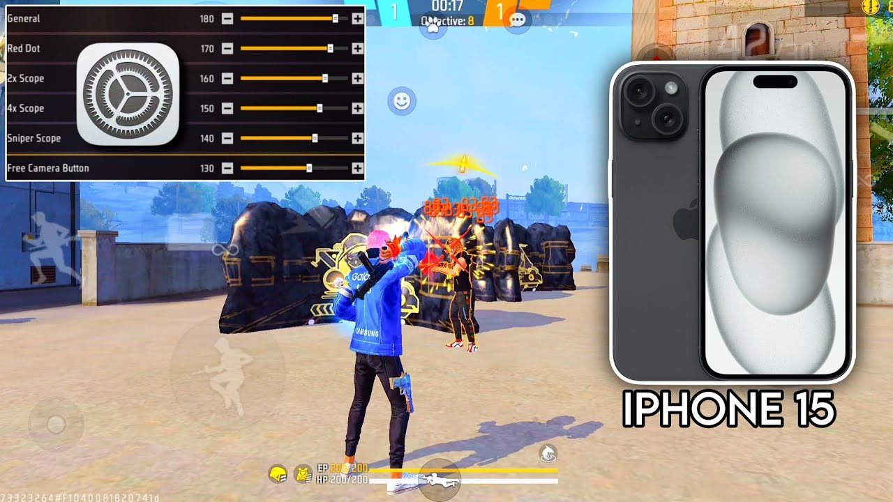 iPhone 15 free fire sensitivity 2026 ⚙️ | iPhone 15 free fire headshot setting ⚙️