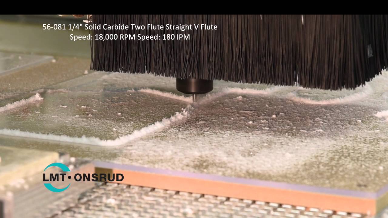 Cutting Cast Acrylic with 56-081 Double Edge V Flute Tool by LMT Onsrud