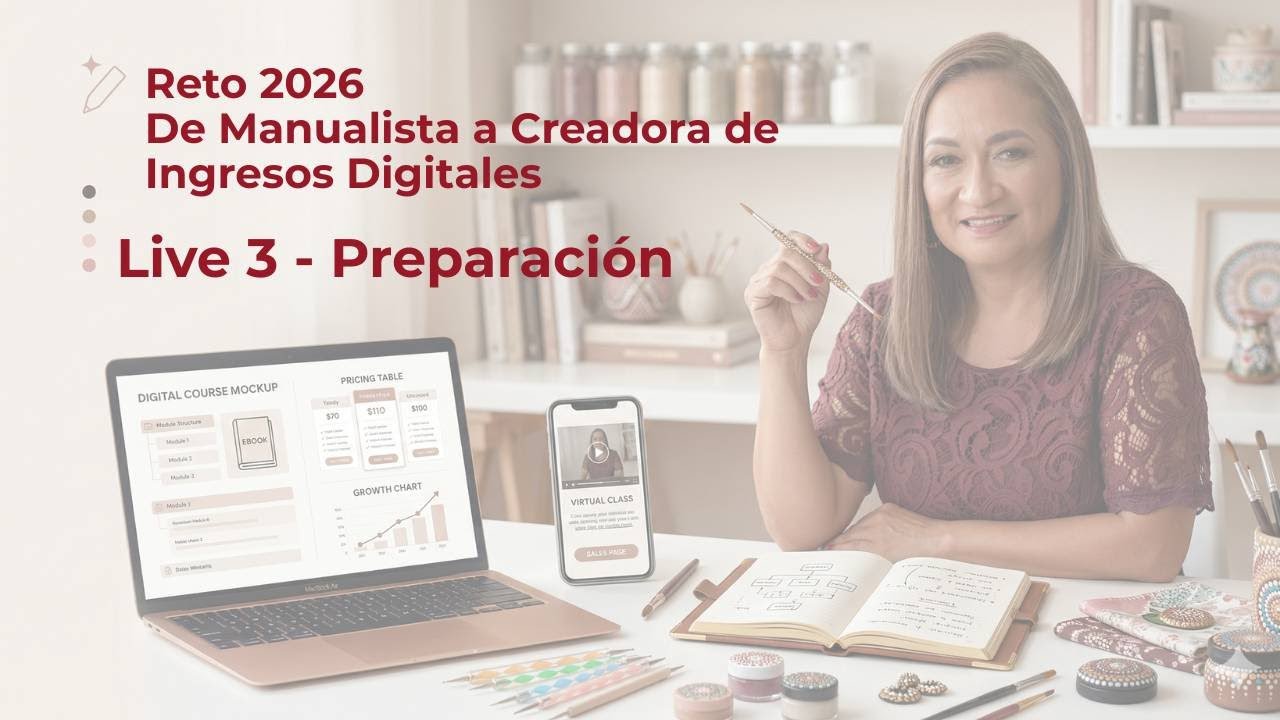 Live 3 “Las 3 cosas que vas a descubrir en el reto Monetiza tu Arte.”