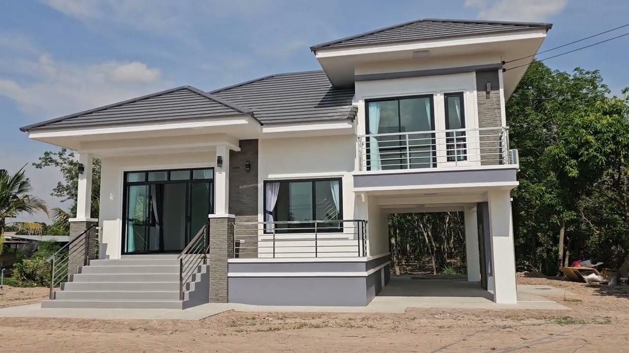 สุดหรูหราเมื่อได้เห็นภายในกับบ้านชั้นครึ่งในงบ 1.85 ล้านพื้นที่ใช้สอย 130 ตารางเมตร 3 ห้องนอน 2 .