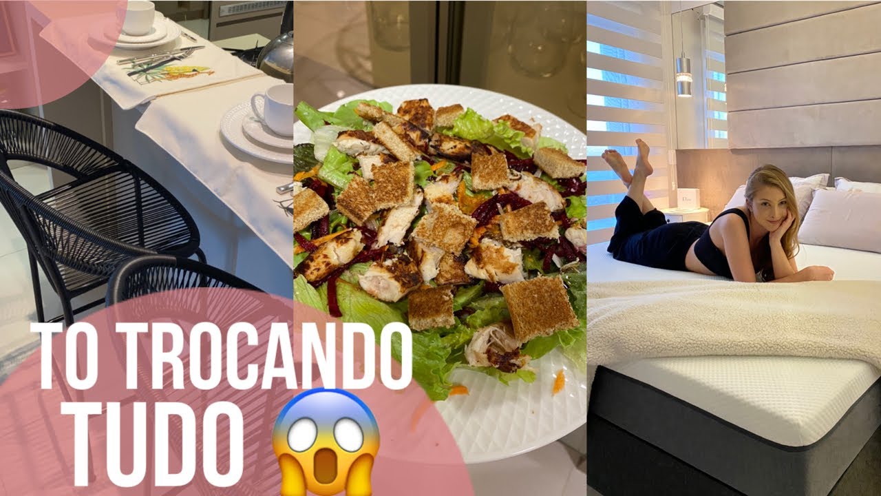VLOGÃO: troquei o colchão, as louças, as banquetas, a poltrona 😱