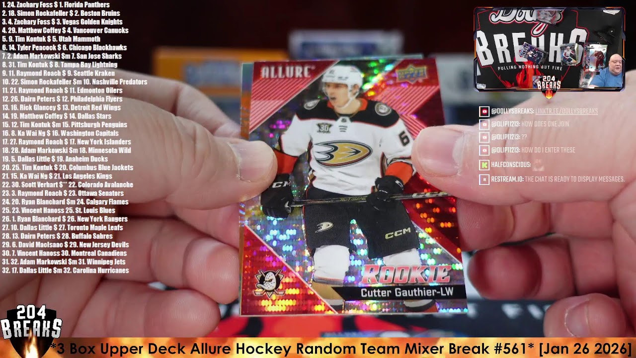 *3 Box Upper Deck Allure Hockey Random Team Mixer Break 