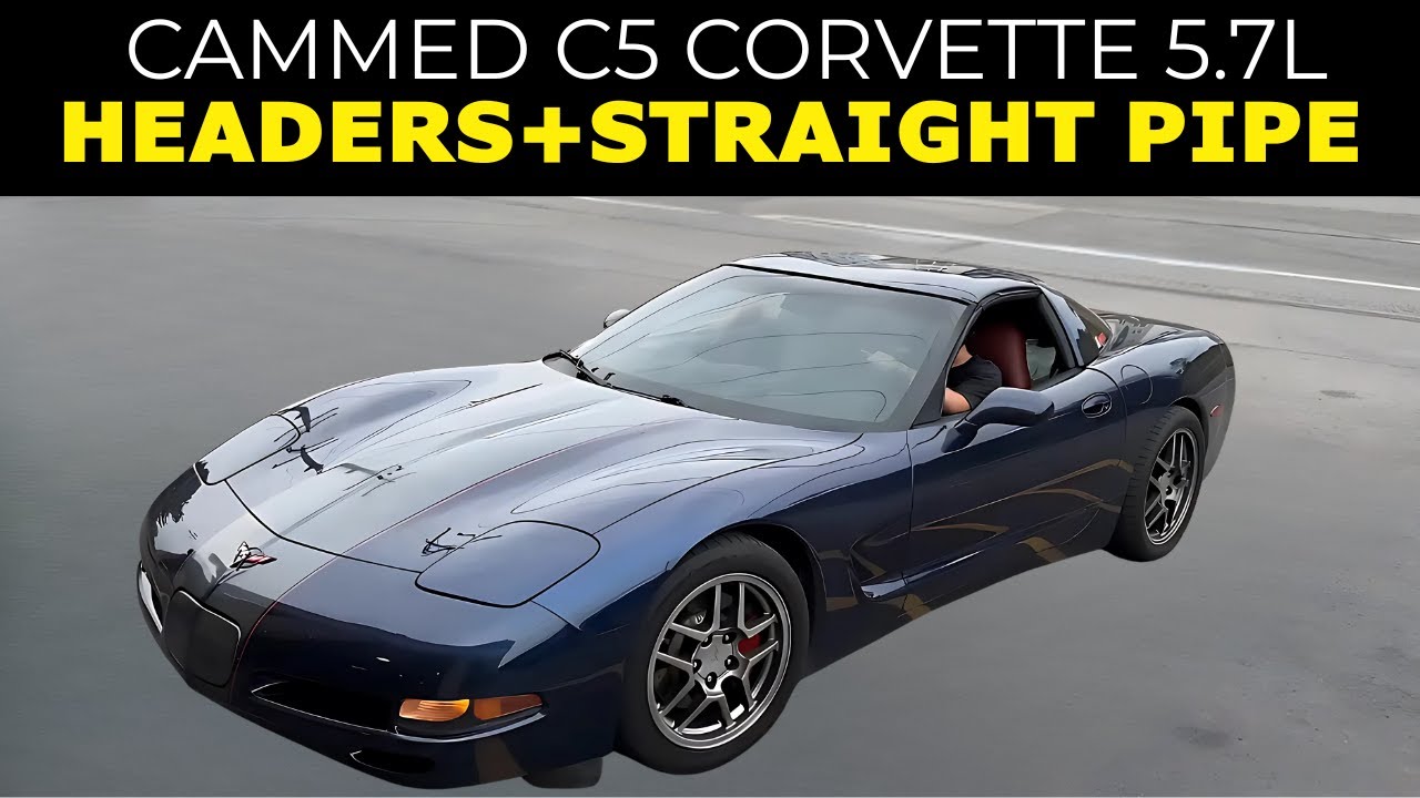 C5 Corvette с кулачковыми валами, коллекторами и прямыми трубами!