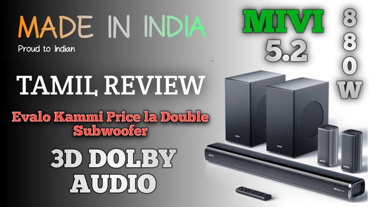MIVI fort H880 TAMIL REVIEW 360° Dual Subwoofers Room Shaking Sound@ElectroRhythmSoundSystem