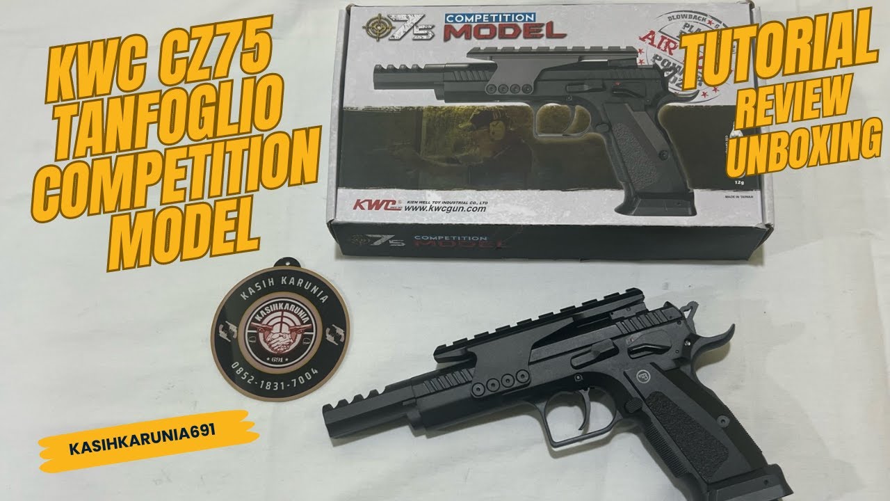 AIRSOFTGUN / AIRGUN INDONESIA ASMR TUTORIAL REVIEW UNBOXING TEST TEMBAK KWC CZ75 TANFOGLIO #airsoft