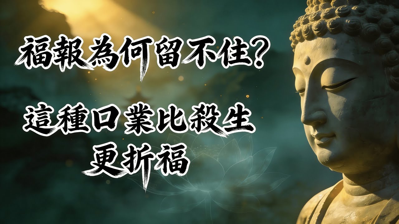 福報為何留不住？《地藏經》揭秘：這種口業比殺生更折福，多數人渾然不覺！#佛教故事 #佛法 #修行 #開悟