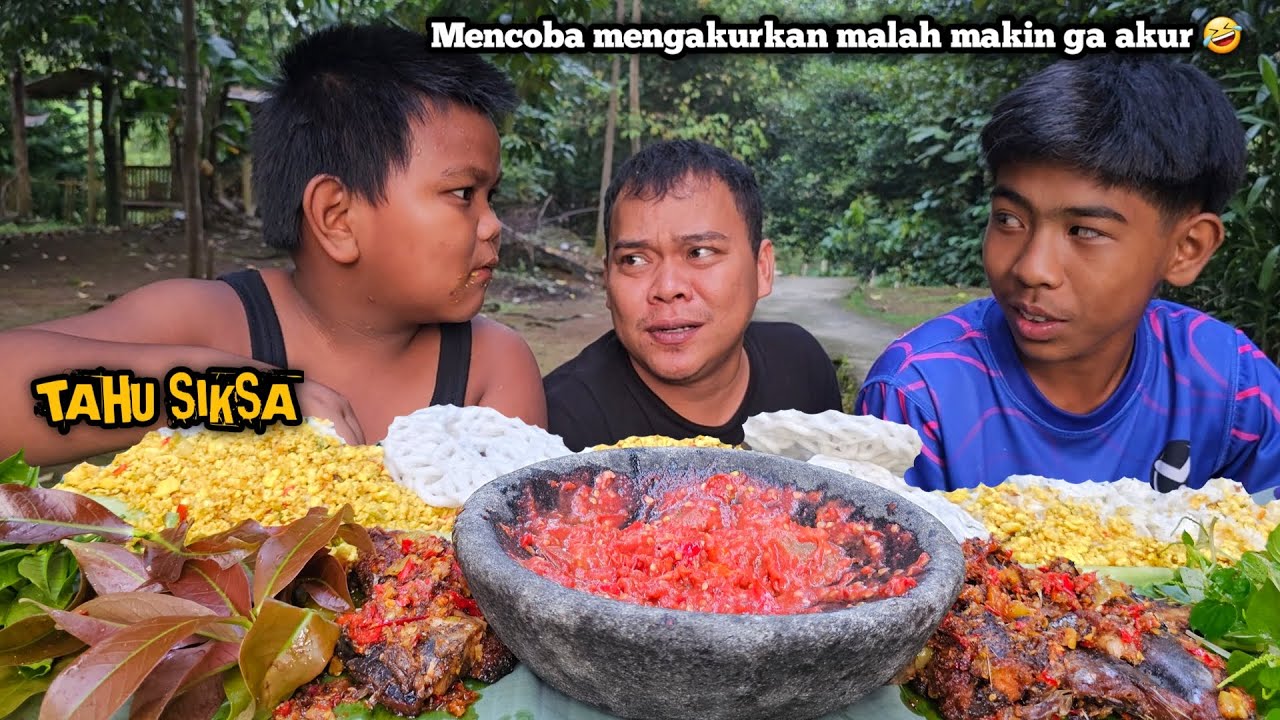 MALAH MAKIN GA AKUR 🤣 MUKBANG TAHU SIKSA TONGKOL BALADO + LALAPAN + SAMBEL TERASI ! NGALIMED
