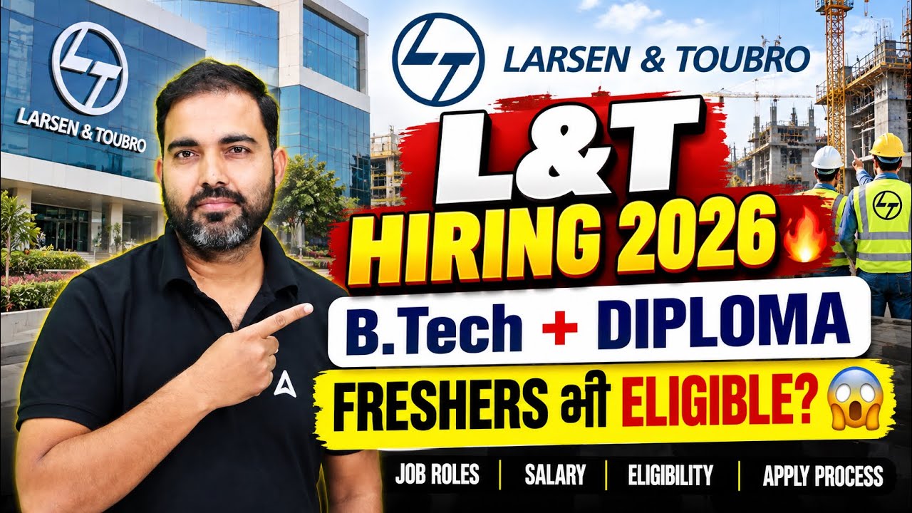 L&T Hiring 2026🔥 | B.Tech & Diploma Freshers Jobs | Salary, Eligibility & Apply Online | By RK Sir
