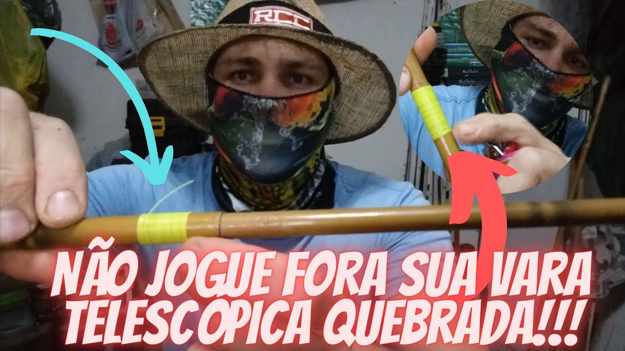 como consertar vara telescópica quebrada!