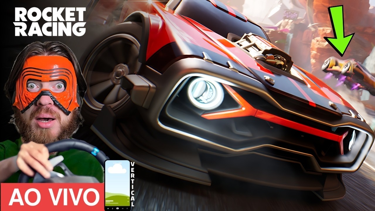 🔴📱 VEM PRO X1! Jogando ROCKET RACING com os Membros do Canal