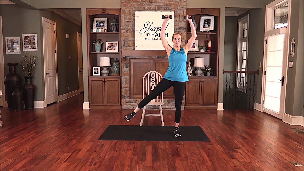 Scripture based Total Body Balance Stability & Strength Workout | Shaped by Faith with Theresa Rowe