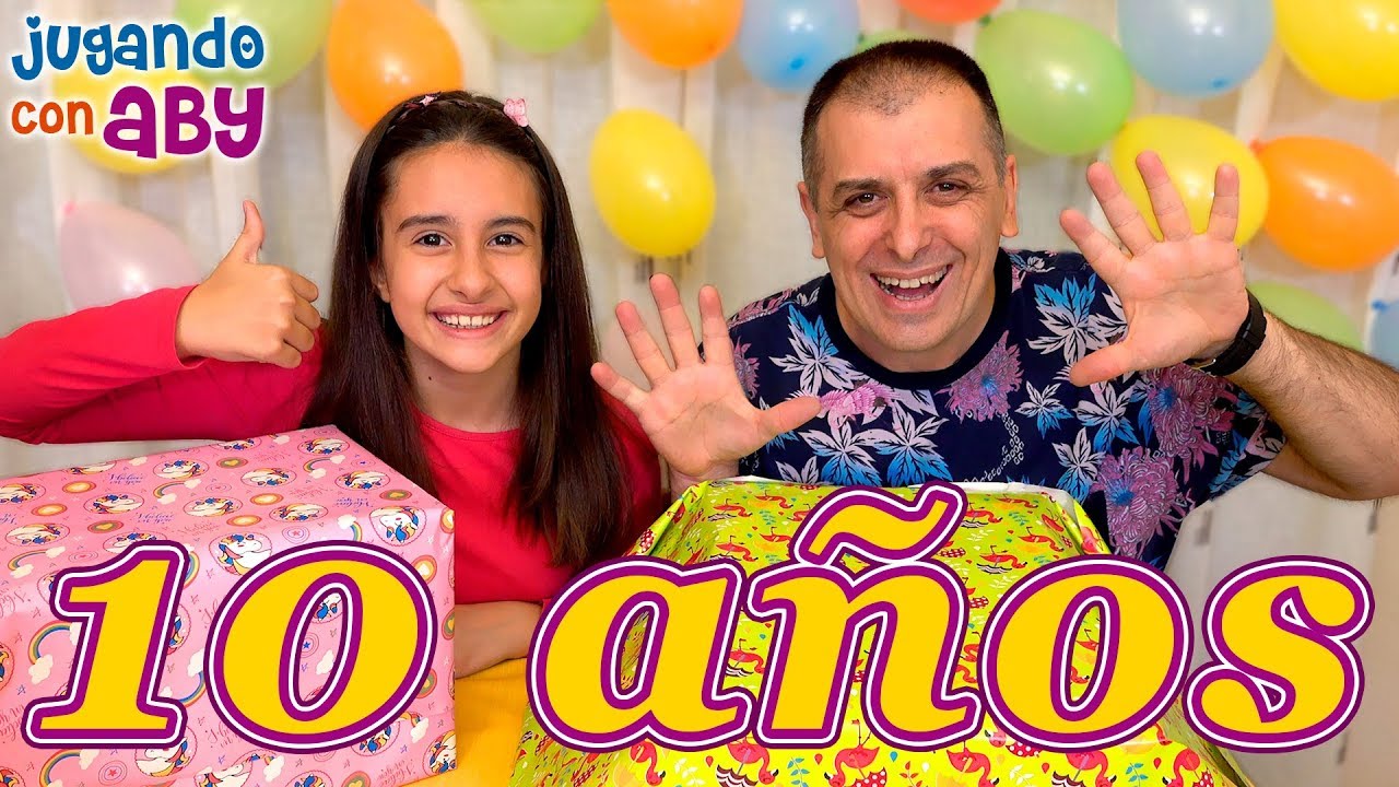 ABY CUMPLE 10 AÑOS. Abriendo regalos de cumpleaños